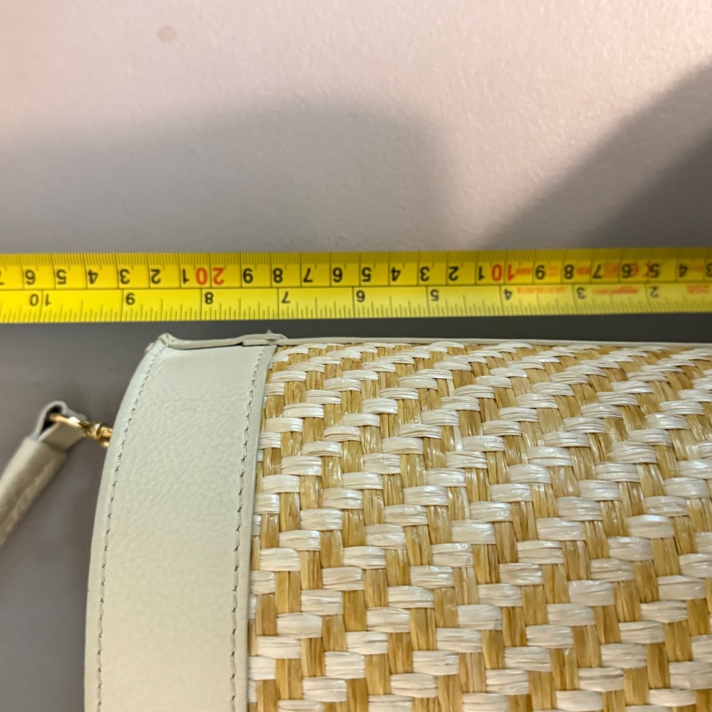Divina Firenze Bucket Bag Women's Medium Cream Good Woven Leather Made in Italy - Picture 9 of 10